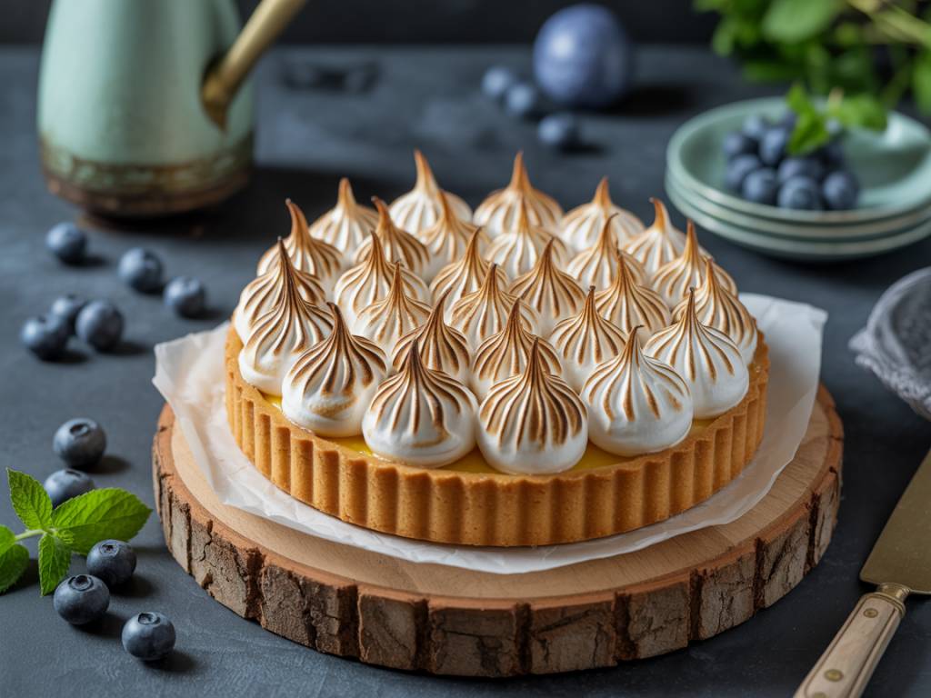 Tarte au myrtille meringuée : la recette gourmande pour recevoir avec élégance