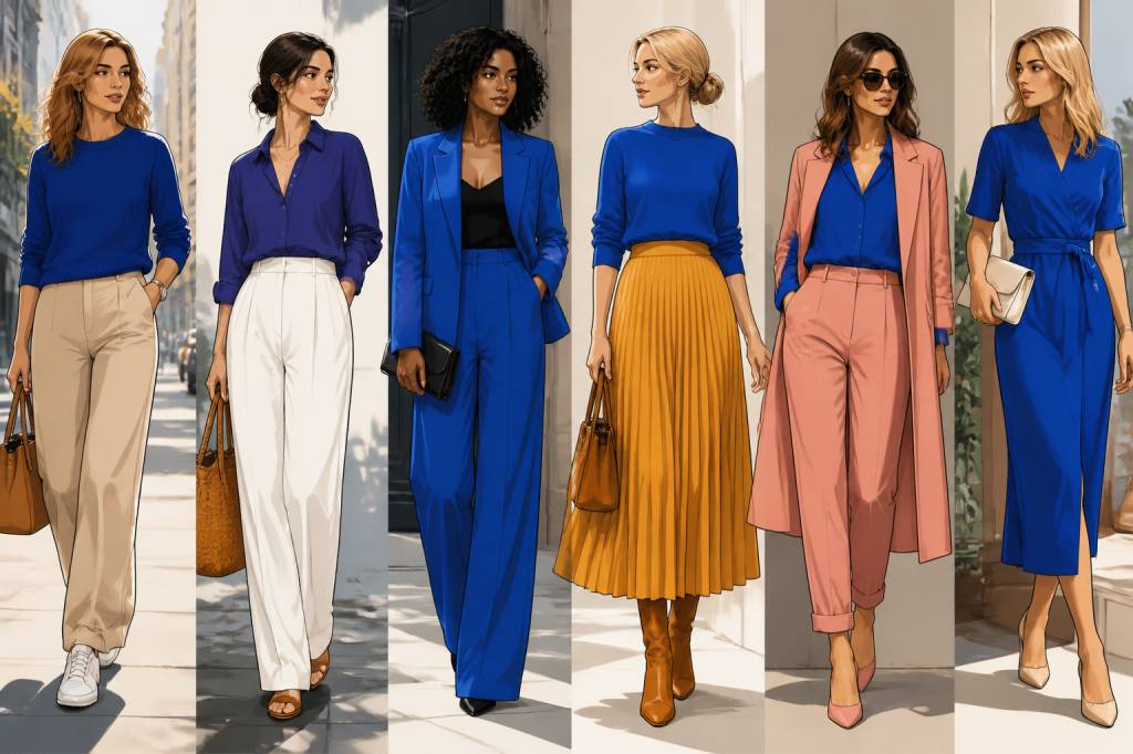 Quelle couleur va avec le bleu roi vêtement : les meilleures associations mode