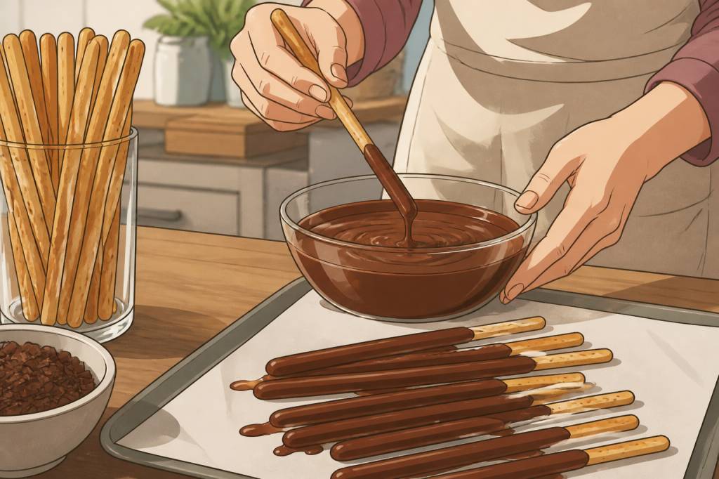 Recette #mikado maison : des biscuits chocolatés faciles à réaliser