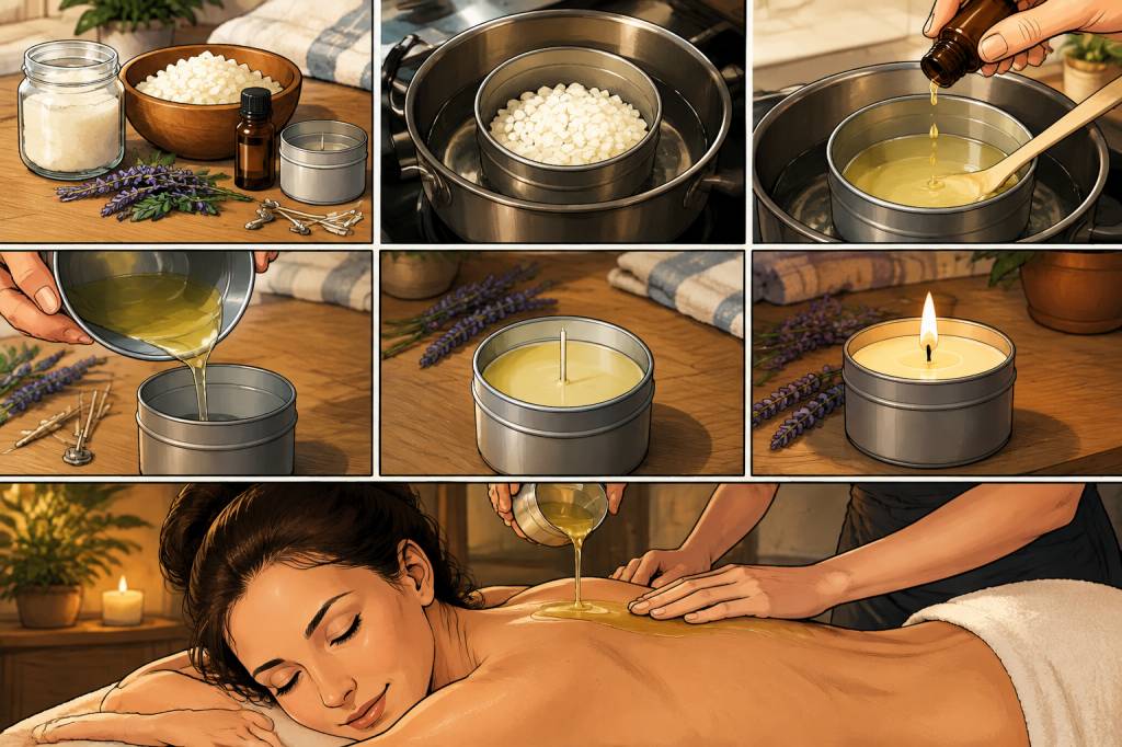 Bougie de massage recette : comment la réaliser soi-même à la maison